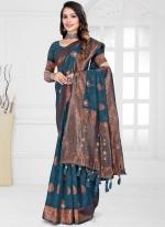 Top Dyed Silk Morpeach Festival Wear Weaving Saree